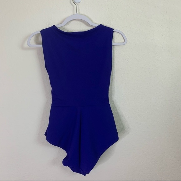 Chiara Boni womens blue purple twist front one piece swimsuit 42 - Picture 5 of 9